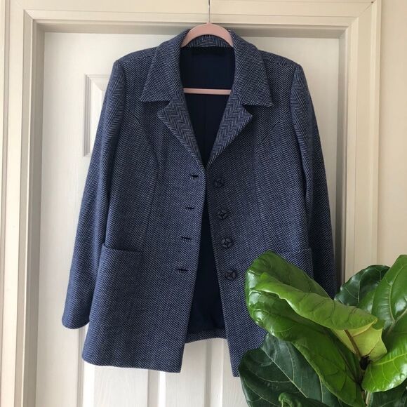 PEGGY JENNINGS Vintage Herringbone Blazer - Picture 6 of 7